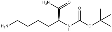 (S)-(1,6-二氨基-1-氧代己烷-2-基)氨基甲酸叔丁酯 结构式