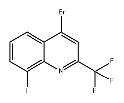 4-溴-8-碘-2-(三氟甲基)喹啉 结构式