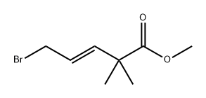 (E)-5-溴-2,2-二甲基戊-3-烯酸甲酯 结构式