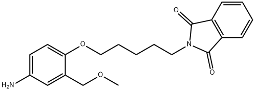 1H-Isoindole-1,3(2H)-dione, 2-[5-[4-amino-2-(methoxymethyl)phenoxy]pentyl]- 结构式