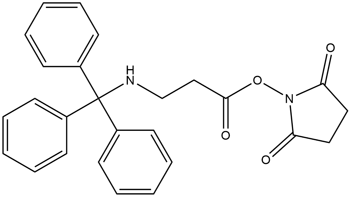 β-Alanine, N-(triphenylmethyl)-, 2,5-dioxo-1-pyrrolidinyl ester 结构式