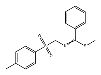 Benzenecarboximidothioic acid, N-[[(4-methylphenyl)sulfonyl]methyl]-, methyl ester 结构式