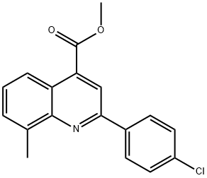 2-(4-氯苯基)-8-甲基-4-喹啉甲酸甲酯 结构式