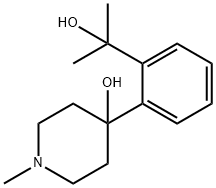 4-Piperidinol, 4-[2-(1-hydroxy-1-methylethyl)phenyl]-1-methyl- 结构式