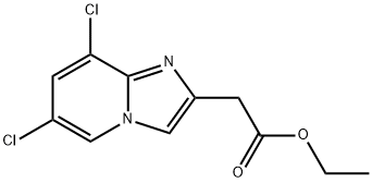 Ethyl 2-(6,8-dichloroimidazo[1,2-a]pyridin-2-yl)acetate 结构式