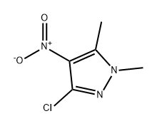 1H-Pyrazole, 3-chloro-1,5-dimethyl-4-nitro- 结构式