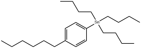 Stannane, tributyl(4-hexylphenyl)- 结构式