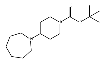 1-Piperidinecarboxylic acid, 4-(hexahydro-1H-azepin-1-yl)-, 1,1-dimethylethyl ester 结构式