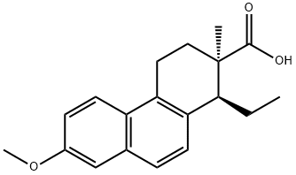 [1S,(+)]-1α-Ethyl-1,2,3,4-tetrahydro-7-methoxy-2-methylphenanthrene-2α-carboxylic acid 结构式