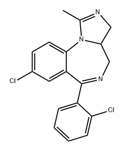 3H-Imidazo[1,5-a][1,4]benzodiazepine, 8-chloro-6-(2-chlorophenyl)-3a,4-dihydro-1-methyl- 结构式