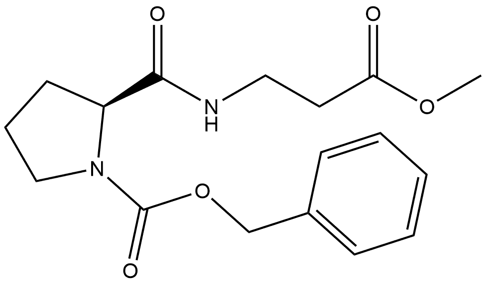 1-[(Phenylmethoxy)carbonyl]-L-prolyl-β-alanine Methyl Ester 结构式