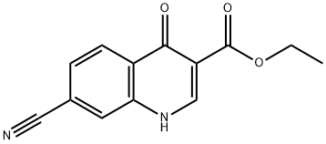 3-Quinolinecarboxylic acid, 7-cyano-1,4-dihydro-4-oxo-, ethyl ester 结构式