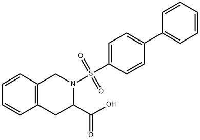 3-Isoquinolinecarboxylic acid, 2-([1,1'-biphenyl]-4-ylsulfonyl)-1,2,3,4-tetrahydro- 结构式