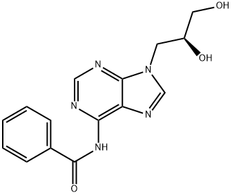 Benzamide, N-[9-[(2S)-2,3-dihydroxypropyl]-9H-purin-6-yl]- 结构式