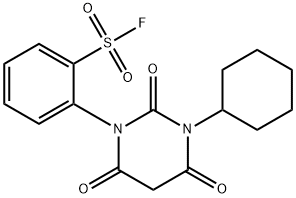 2-(3-环己基-2,4,6-三氧代-1,3-二嗪-1-基)苯磺酰氟 结构式