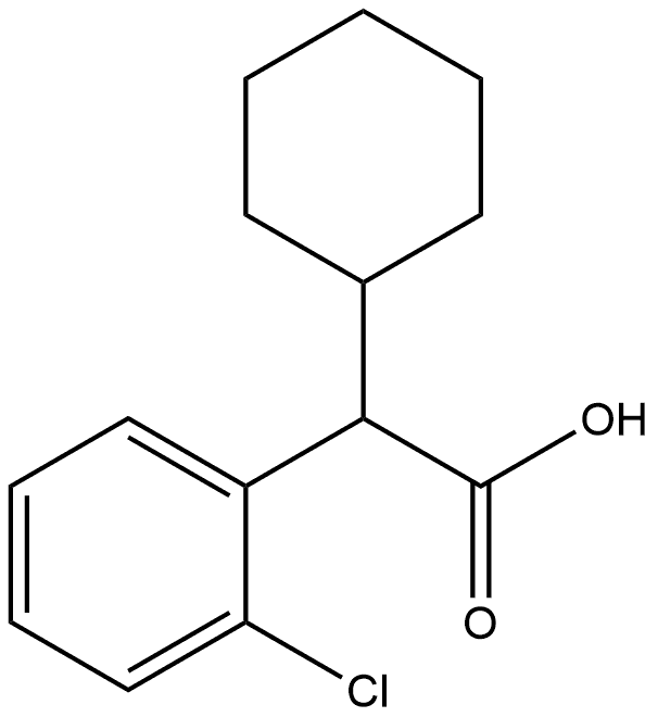 Benzeneacetic acid, 2-chloro-α-cyclohexyl- 结构式