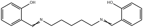 2-((5-(2-羟基亚苄基氨基)戊基氨基)甲基)苯酚 结构式