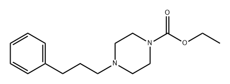 4-(3-苯基丙基)哌嗪-1-羧酸乙酯 结构式
