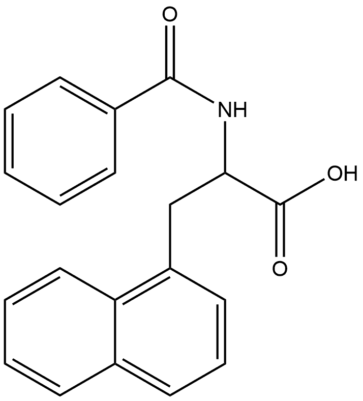 1-Naphthalenepropanoic acid, α-(benzoylamino)- 结构式