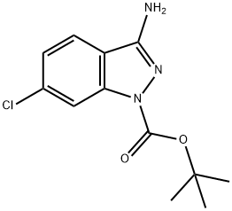 tert-Butyl 3-amino-6-chloro-1H-indazole-1-carboxylate 结构式