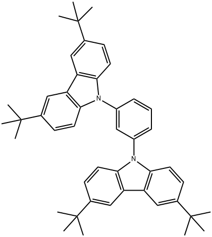 1,3-双(3,6-二叔丁基-9H-咔唑-9-基)苯 结构式