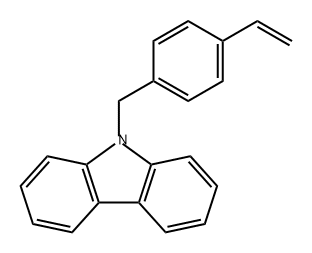 9-(4-乙烯基苄基)- 9H-咔唑 结构式