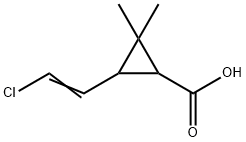 Cyclopropanecarboxylic acid, 3-(2-chloroethenyl)-2,2-dimethyl- 结构式