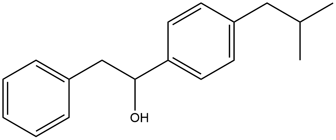 α-[4-(2-Methylpropyl)phenyl]benzeneethanol 结构式