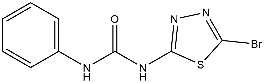 N-(5-Bromo-1,3,4-thiadiazol-2-yl)-N′-phenylurea 结构式