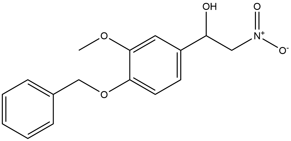 Benzenemethanol, 3-methoxy-α-(nitromethyl)-4-(phenylmethoxy)- 结构式