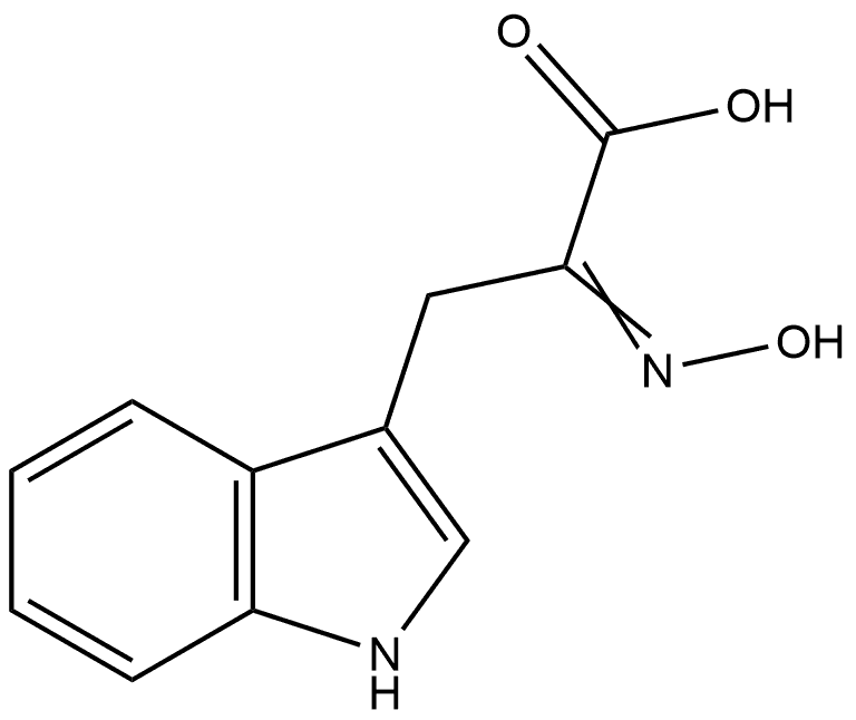 1H-Indole-3-propanoic acid, α-(hydroxyimino)- 结构式