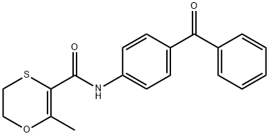 1,4-Oxathiin-3-carboxamide, N-(4-benzoylphenyl)-5,6-dihydro-2-methyl- 结构式