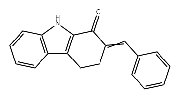 1H-Carbazol-1-one, 2,3,4,9-tetrahydro-2-(phenylmethylene)- 结构式