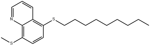 Quinoline, 8-(methylthio)-5-(nonylthio)- 结构式