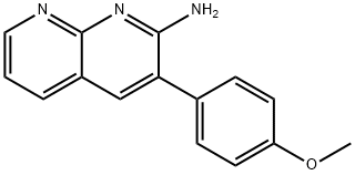 1,8-Naphthyridin-2-amine, 3-(4-methoxyphenyl)- 结构式