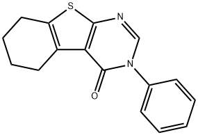 3-phenyl-5,6,7,8-tetrahydro-[1]benzothiolo[2,3-d]pyrimidin-4-one 结构式