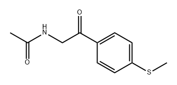 Acetamide, N-[2-[4-(methylthio)phenyl]-2-oxoethyl]- 结构式