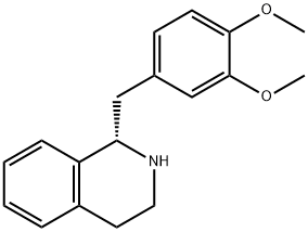 (S)-1-(3,4-Dimethoxybenzyl)-1,2,3,4-tetrahydroisoquinoline 结构式