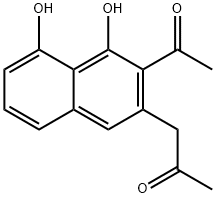 2-Propanone, 1-(3-acetyl-4,5-dihydroxy-2-naphthalenyl)- 结构式