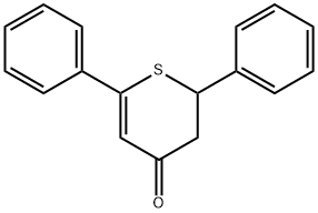 4H-Thiopyran-4-one, 2,3-dihydro-2,6-diphenyl- 结构式