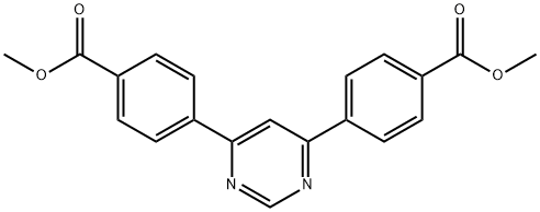 Benzoic acid, 4,4'-(4,6-pyrimidinediyl)bis-, dimethyl ester (9CI) 结构式