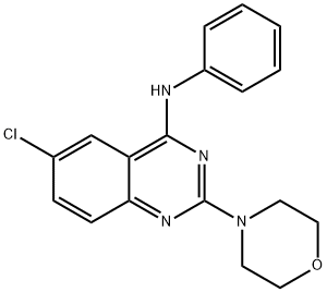 6-Chloro-2-morpholino-N-phenylquinazolin-4-amine 结构式