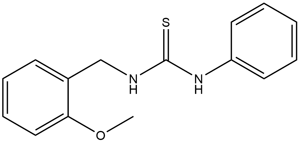 N-(2-甲氧苄基)-N'-苯基硫脲 结构式