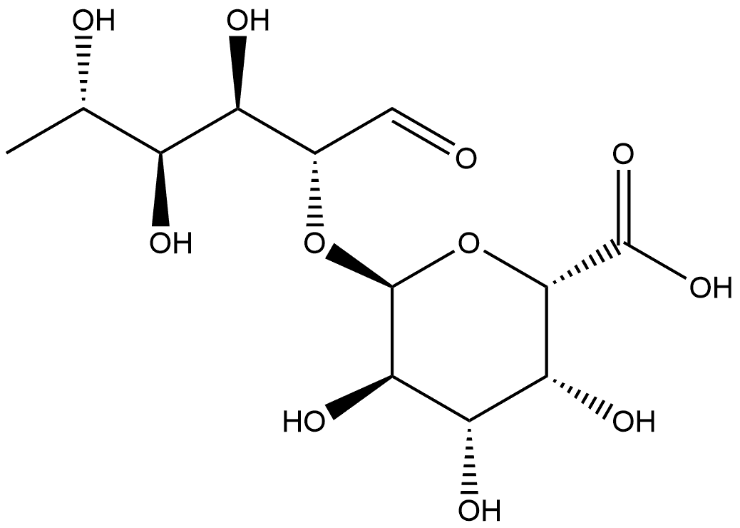 2-O-(α-D-Galactopyranosyluronic Acid)-L-rhamnose 结构式