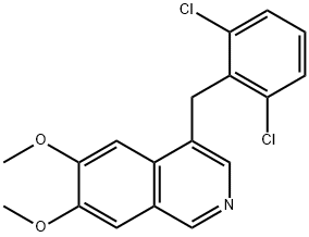 4-(2,6-Dichlorobenzyl)-6,7-dimethoxyisoquinoline 结构式