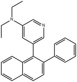 N,N-Diethyl-5-(2-phenylnaphthalen-1-yl)pyridin-3-amine 结构式