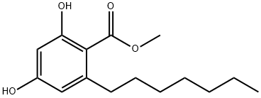 2,4-二羟基-6-庚基-苯甲酸甲酯 结构式