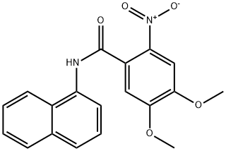 4,5-Dimethoxy-N-(naphthalen-1-yl)-2-nitrobenzamide 结构式