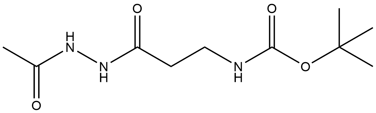 β-Alanine, N-[(1,1-dimethylethoxy)carbonyl]-, 2-acetylhydrazide 结构式