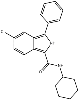 5-Chloro-N-cyclohexyl-3-phenyl-2H-isoindole-1-carboxamide 结构式